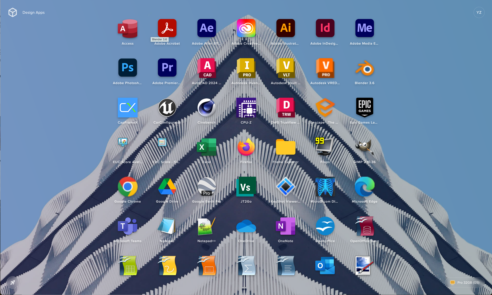 New Application Launchpad